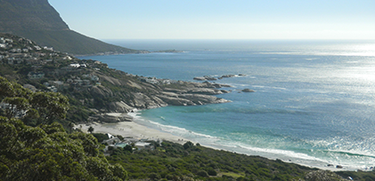 Capetown coastline from above